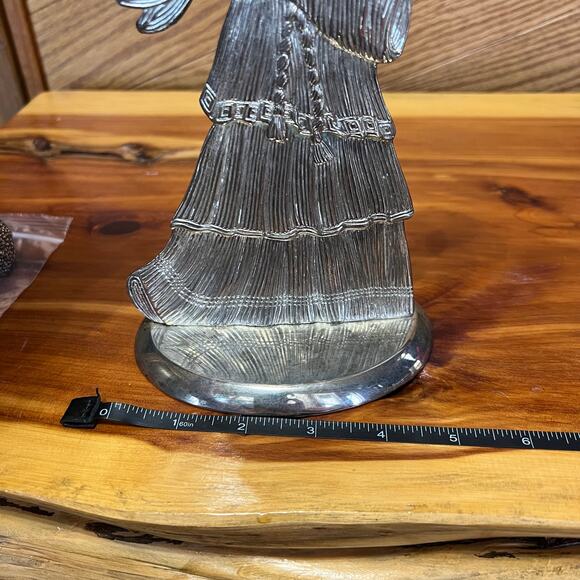 Vintage 1994 International Silver Co Silver Plated Angel W Taper Candle Holder - Picture 4 of 11